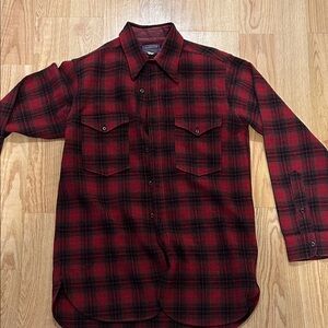 Pendleton Vintage Red and Black Wool Shirt